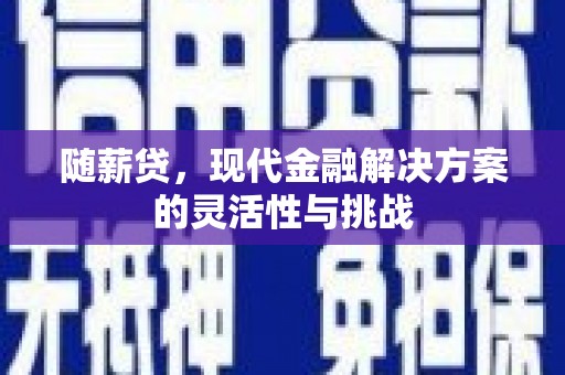 茂林随薪贷，现代金融解决方案的灵活性与挑战