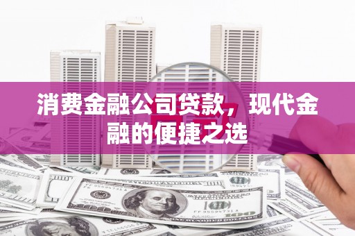 茂林消费金融公司贷款，现代金融的便捷之选