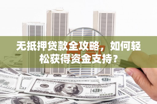 茂林无抵押贷款全攻略，如何轻松获得资金支持？