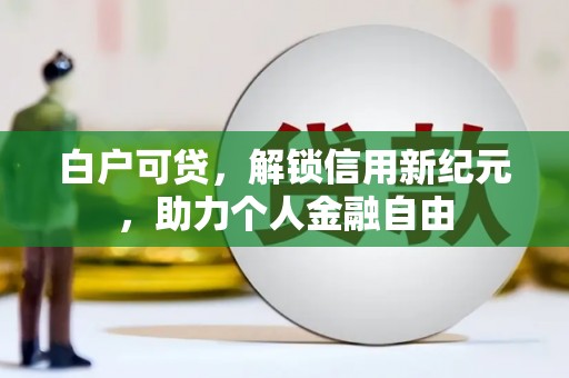 茂林白户可贷，解锁信用新纪元，助力个人金融自由