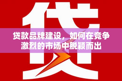 茂林贷款品牌建设，如何在竞争激烈的市场中脱颖而出