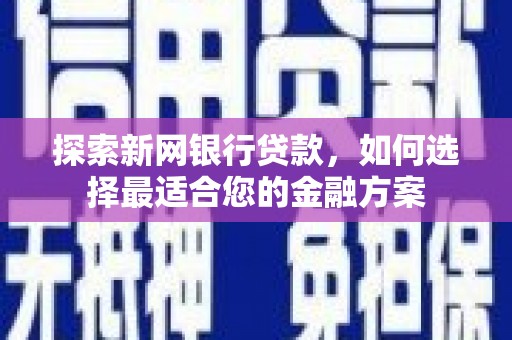 茂林探索新网银行贷款，如何选择最适合您的金融方案