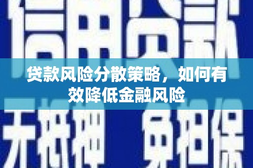 茂林贷款风险分散策略，如何有效降低金融风险