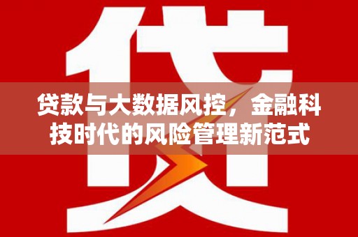 茂林贷款与大数据风控，金融科技时代的风险管理新范式