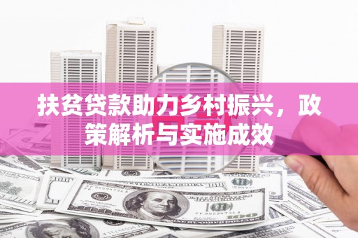 茂林扶贫贷款助力乡村振兴，政策解析与实施成效