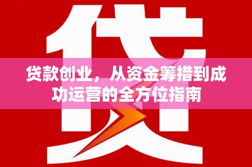 茂林贷款创业，从资金筹措到成功运营的全方位指南