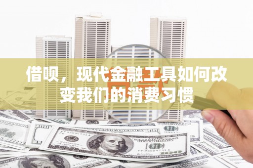 茂林借呗，现代金融工具如何改变我们的消费习惯