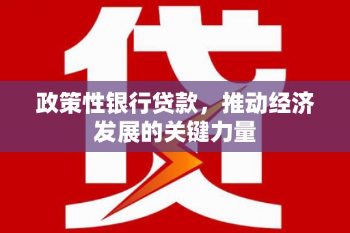茂林政策性银行贷款，推动经济发展的关键力量