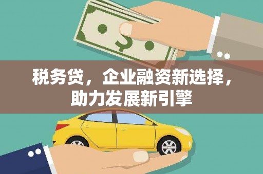 茂林税务贷，企业融资新选择，助力发展新引擎