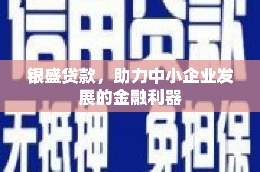 茂林银盛贷款，助力中小企业发展的金融利器