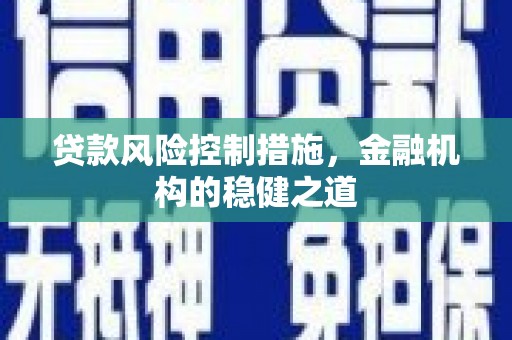 茂林贷款风险控制措施，金融机构的稳健之道
