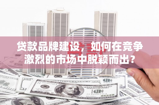 茂林贷款品牌建设，如何在竞争激烈的市场中脱颖而出？