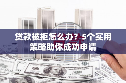 茂林贷款被拒怎么办？5个实用策略助你成功申请