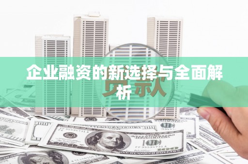 茂林企业融资的新选择与全面解析