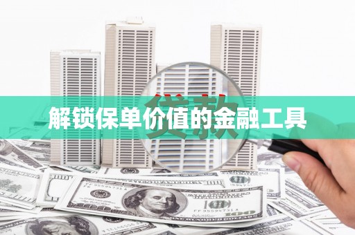 茂林解锁保单价值的金融工具