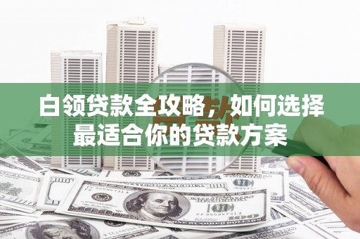 茂林白领贷款全攻略，如何选择最适合你的贷款方案