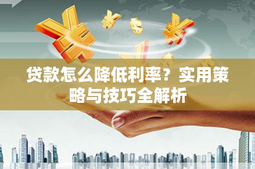 茂林贷款怎么降低利率？实用策略与技巧全解析